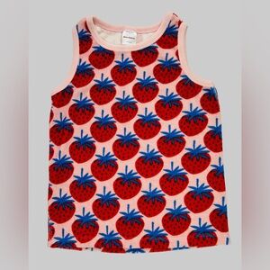 Hanna Andersson Strawberry Terry Girls Tank Top 6/7